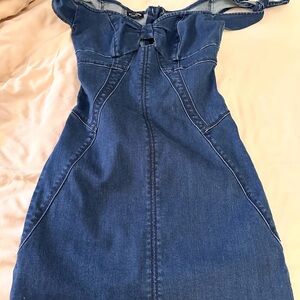 Bebe bodycon denim dress.